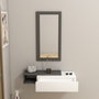 Hanah Home Aparador con Espejo Anthracite, White 82x15.8x29.6 cm Tablero de Partículas Recubierto de Melamina